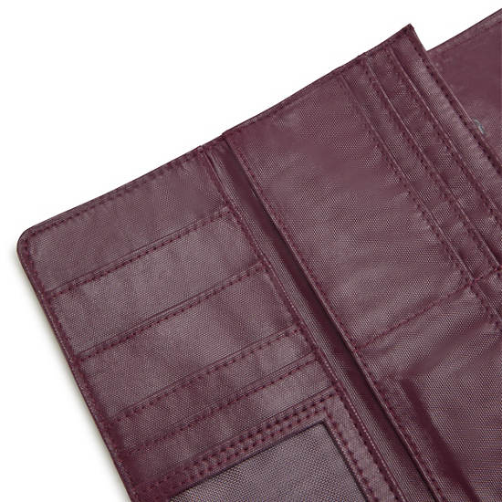 Portefeuilles Kipling Money Land Metallic Snap Wallet Bordeaux | FR 1037QM